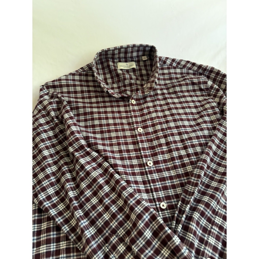 Chatham Road Collection Long Sleeve Plaid Soft Button Up Shirt Large Men's